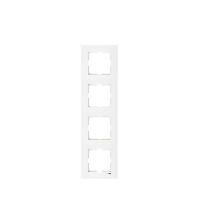 ჩამრთველ-როზეტის კანტი VIKO KARRE 4-ნი  თეთრი