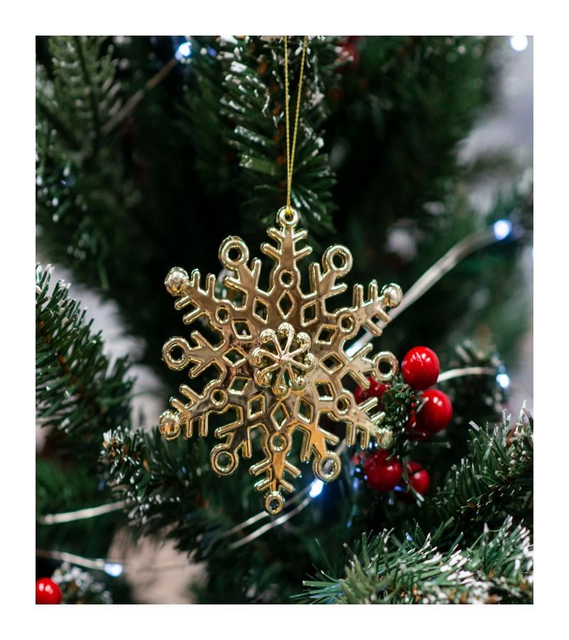 Новогодняя игрушка Звезда LILI-LF-7015G