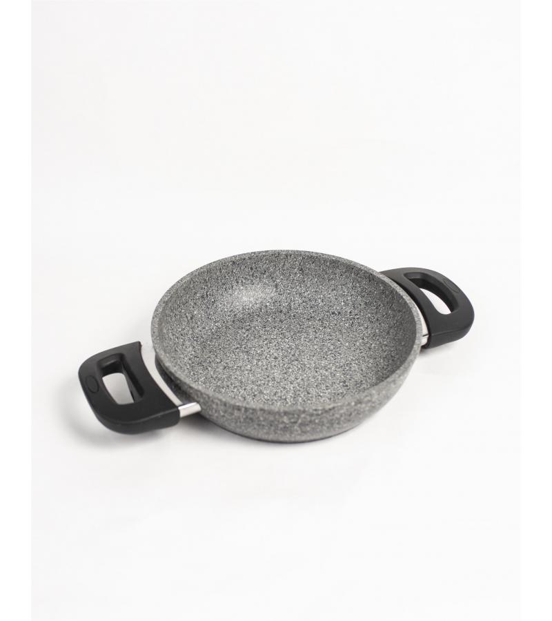 Granite pan with 2 trays (20 cm) TITAN color. SIYAH #600.04.01.0042 Bitter. EMSAN