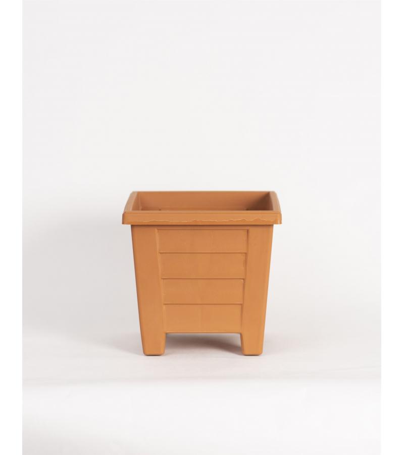 ქოთანი პლასტმასის ოთხკუთხედი  5844  2ლ  ფერი. KAHVE    SENYAYLA