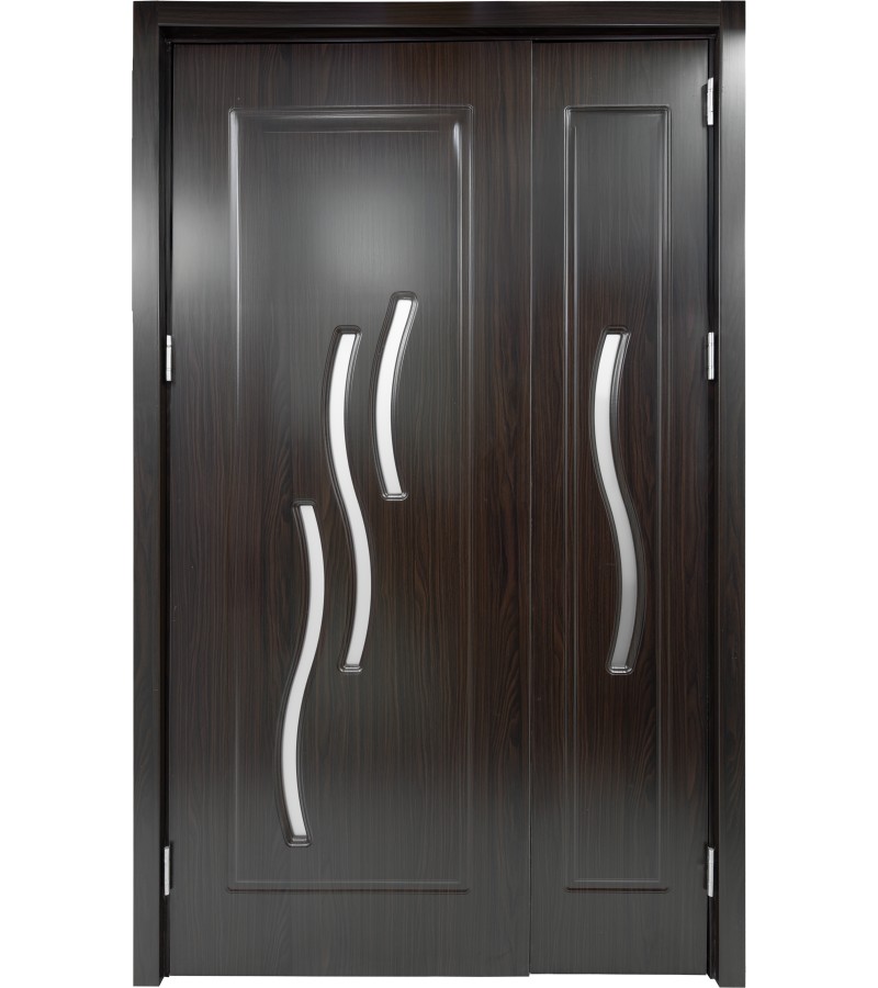 კარი მინით  კარ-ნახევარი”  OP-092M  ზომა 215*79.5*39.5*4 ფ. Walnut (7-5)