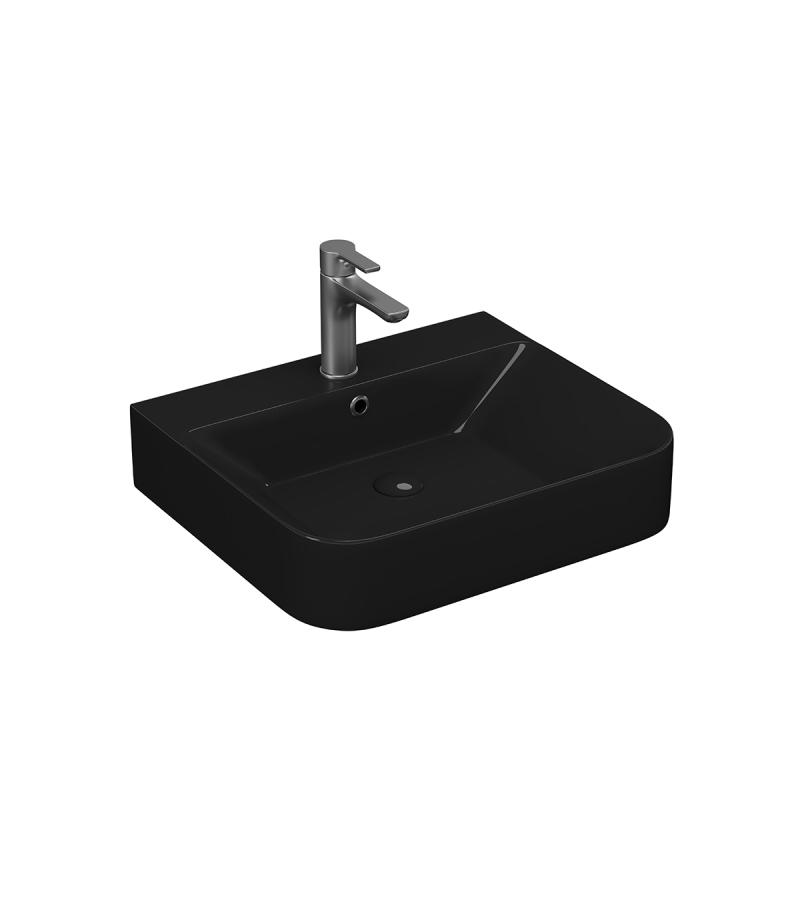 ხელსაბანი დასადგმელი  ALLECRA 55სმ  #3054-108 შავი პრიალა