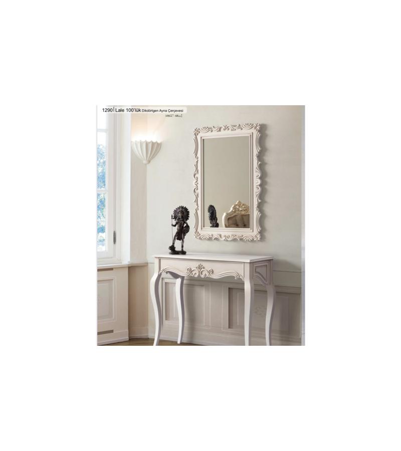 მაგიდა + სარკე  DRS-36  ზომა. 100*40 H.82  ფერი. WHITE    მწარ.  YERLI MOBILYA 