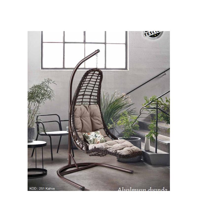 Rocking chair BODRUM color. KAHVE Bitter. PETEK