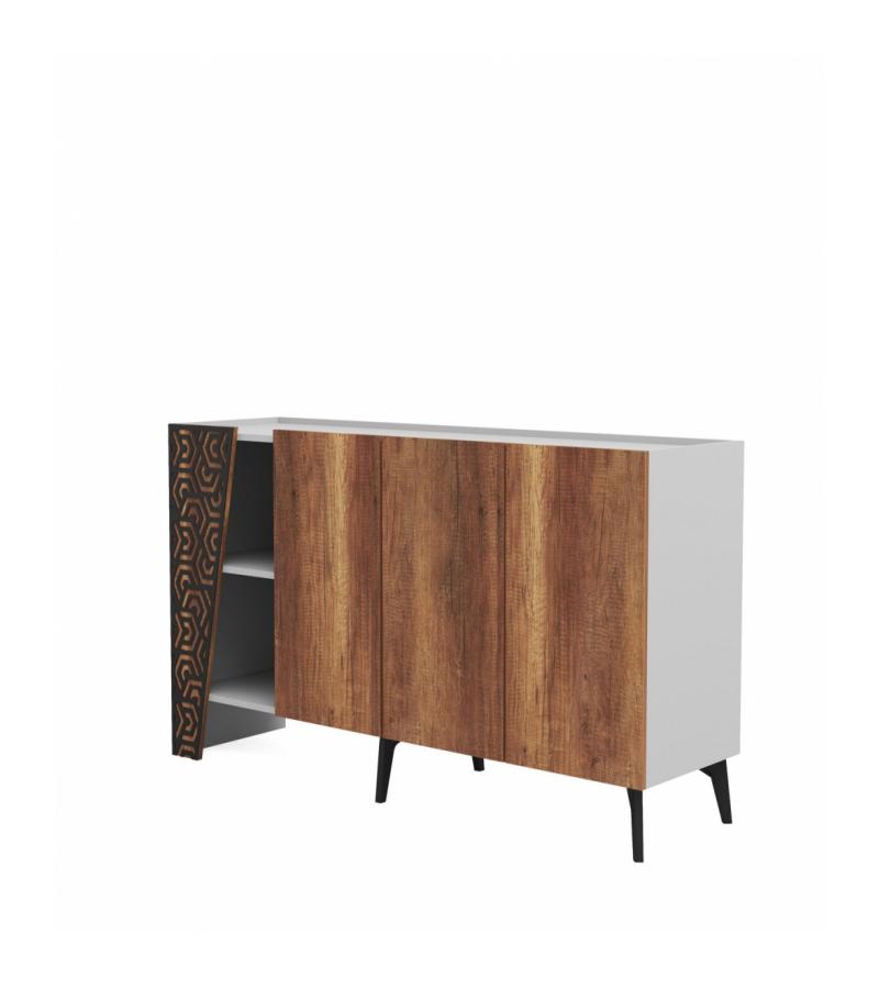 ПЕТРА - шкаф офисный 182*38*97 см, коричневый. ЭРКОФИС