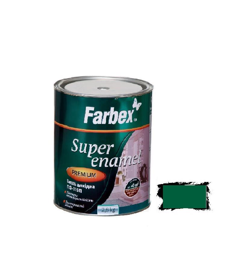 საღებავი ემალი  ПФ-115П  Farbex Color  зеленая  2,8 კგ