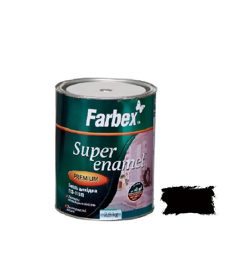 საღებავი ემალი  ПФ-115П  Farbex Color  черный  0,9 კგ