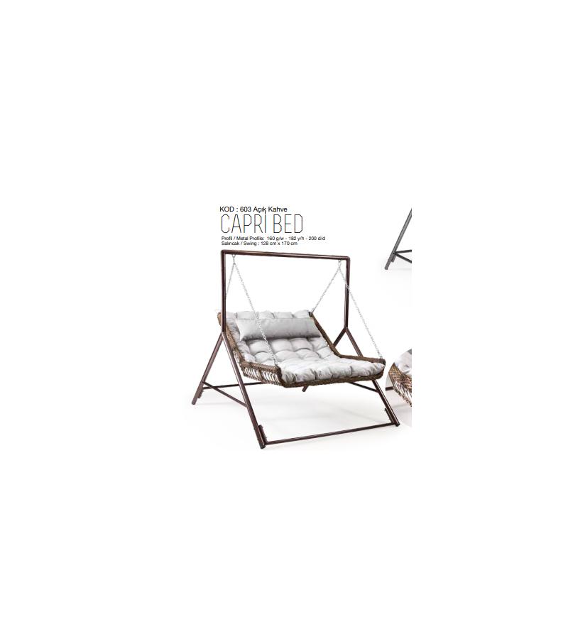 Rocking chair CAPRI BED color. ACIK KAHVE BITTER. PETEK