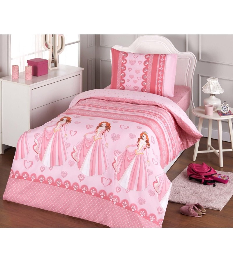 Комплект постельного белья М.МОДА 1-л. Цвет PEMBE SWEET PRINCES горький. ОЗДИЛЕК
