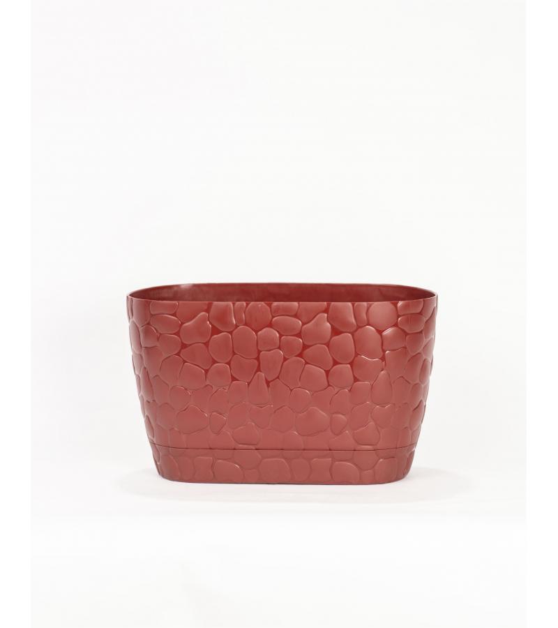 ქოთანი პლასტმასის  444 STONE BALCONY POT   4.25ლ   Elif Plastic