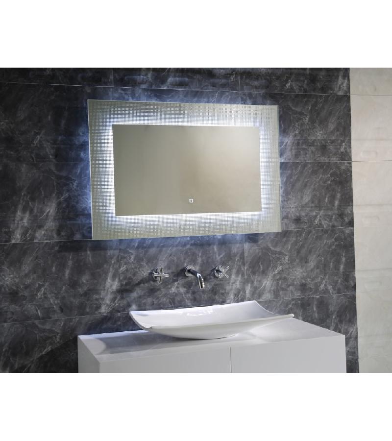 Зеркало со светодиодной подсветкой 900*600 мм #GS-083 темное. ОДИУ