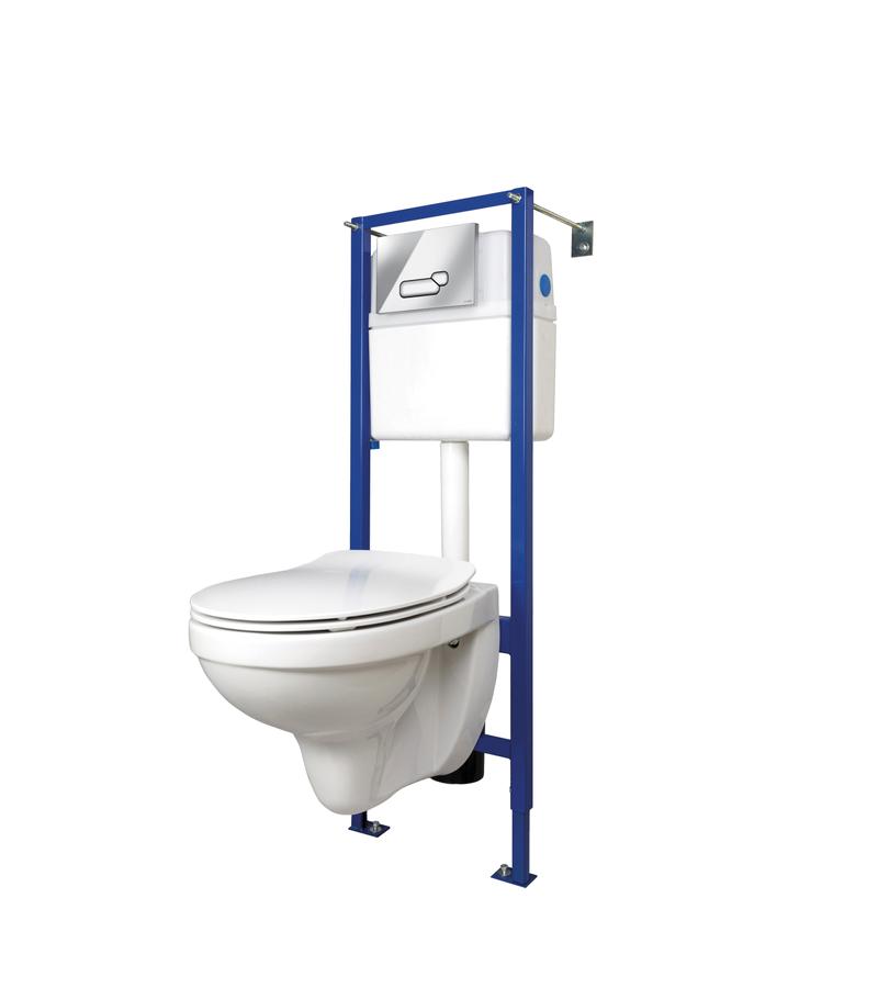 უნიტაზი დასაკიდი ინსტალაციით (თავსახურით მექანიზმით ბაჩოკით) DELFI/VECTOR с кн. ACTIS მწარ. CERSANIT