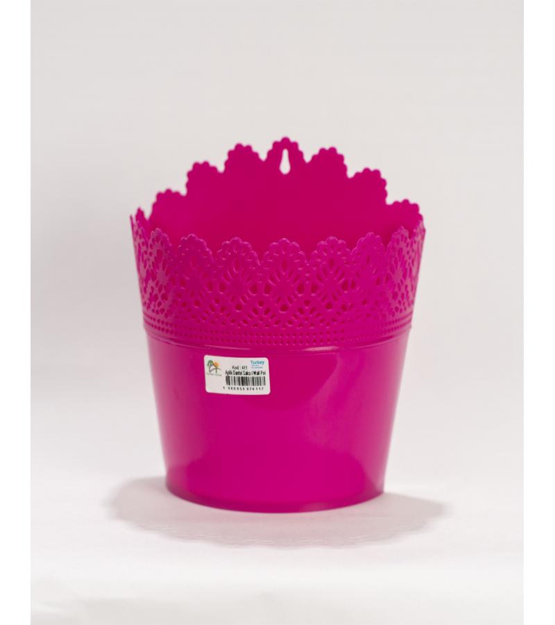 ქოთანი პლასტმასის  411 WALL LACE POT  1.6ლ   Elif Plastic