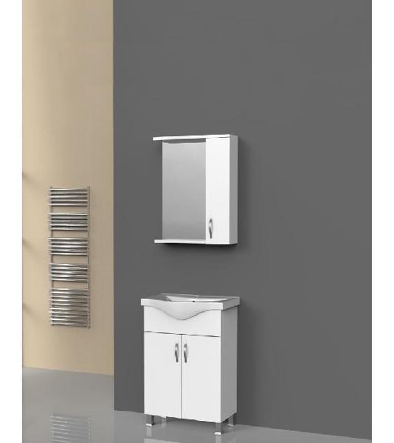 Мебель для ванной комнаты с зеркалом 65 см PALMIYE 65 Beyaz