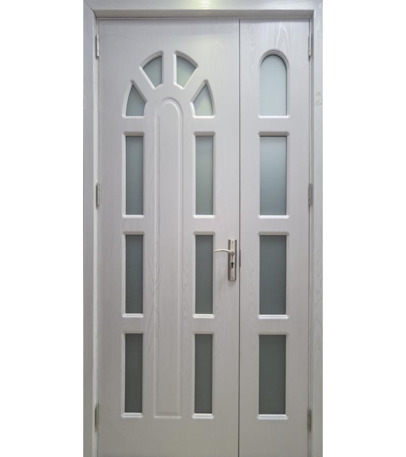 კარი მინით  კარ-ნახევარი”  KM-709M  ზომა 215*79.5*39.5 ფ. Pearl  White (AKC-021) 