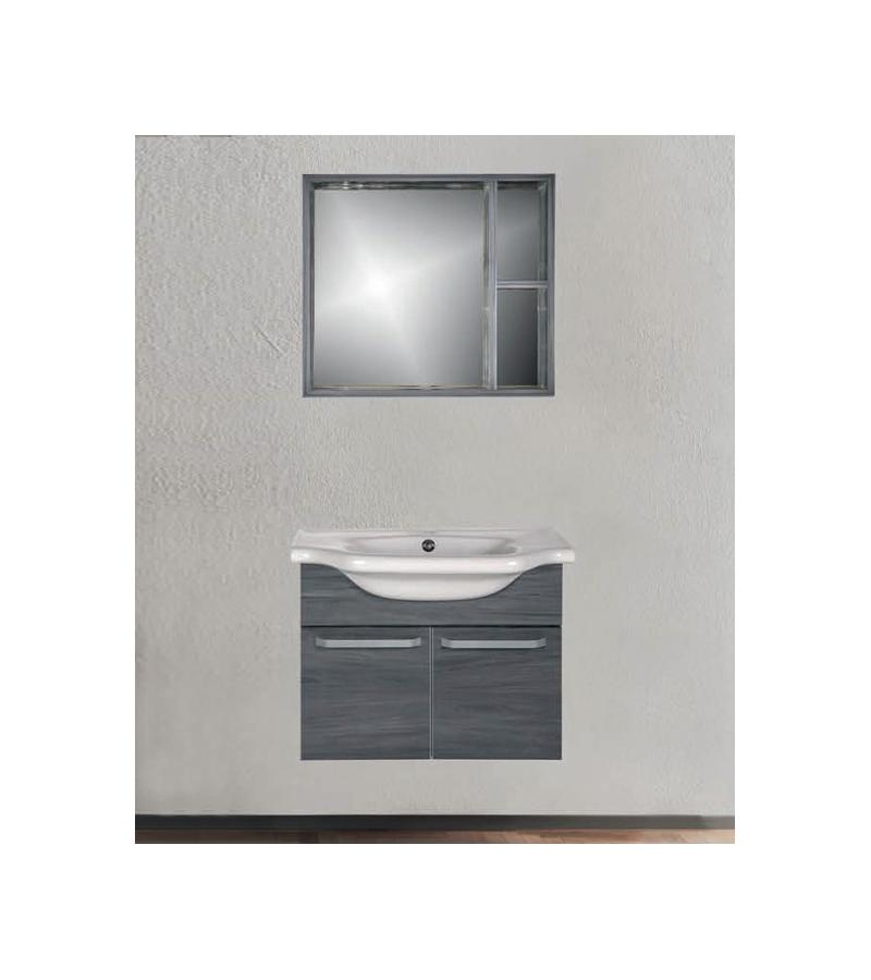 Мебель для ванной комнаты с зеркалом 65 см DURU KLASİK 65 GRİ