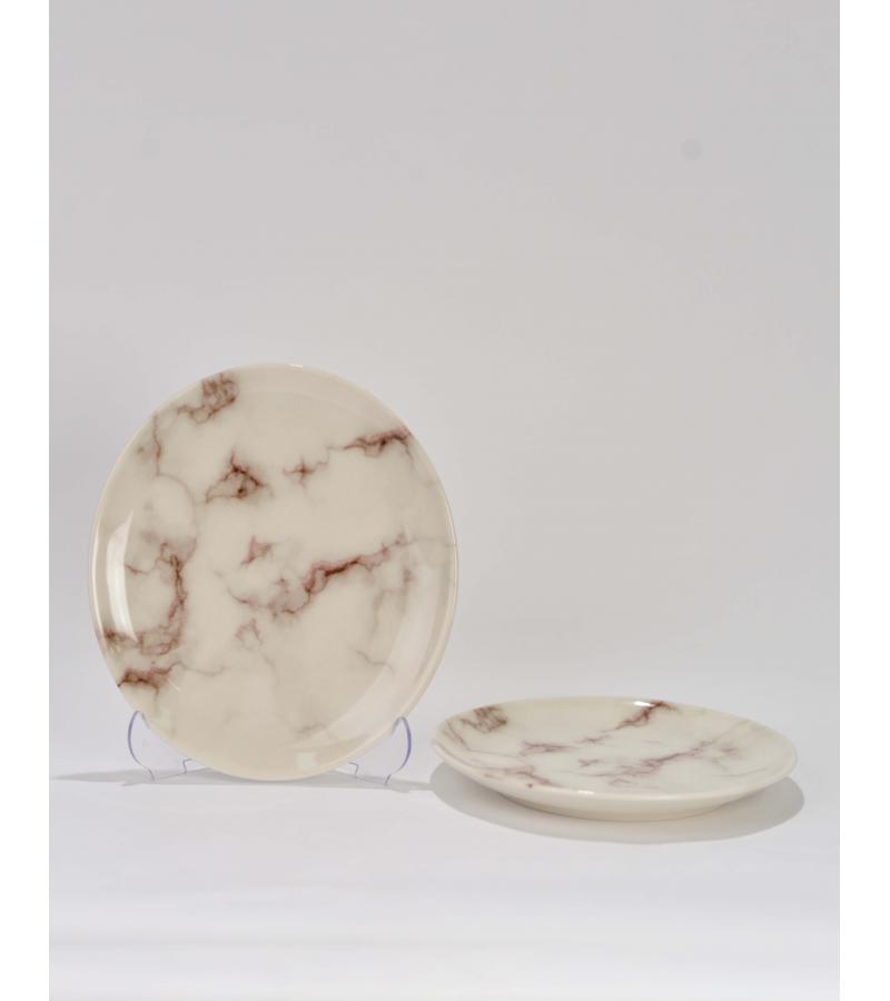 თეფში ფაიფურის  MARBLE  MURDUM  24სმ   HR24DU907R15   მწარ. PASHA HOME