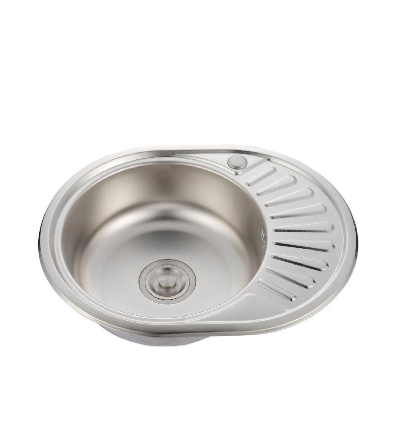 უჟანგავი ლით. ნიჟარა  600*450*170მმ *0.6მმ  ჩასასმ. სიფონით, მარცხენა  FLD6045L