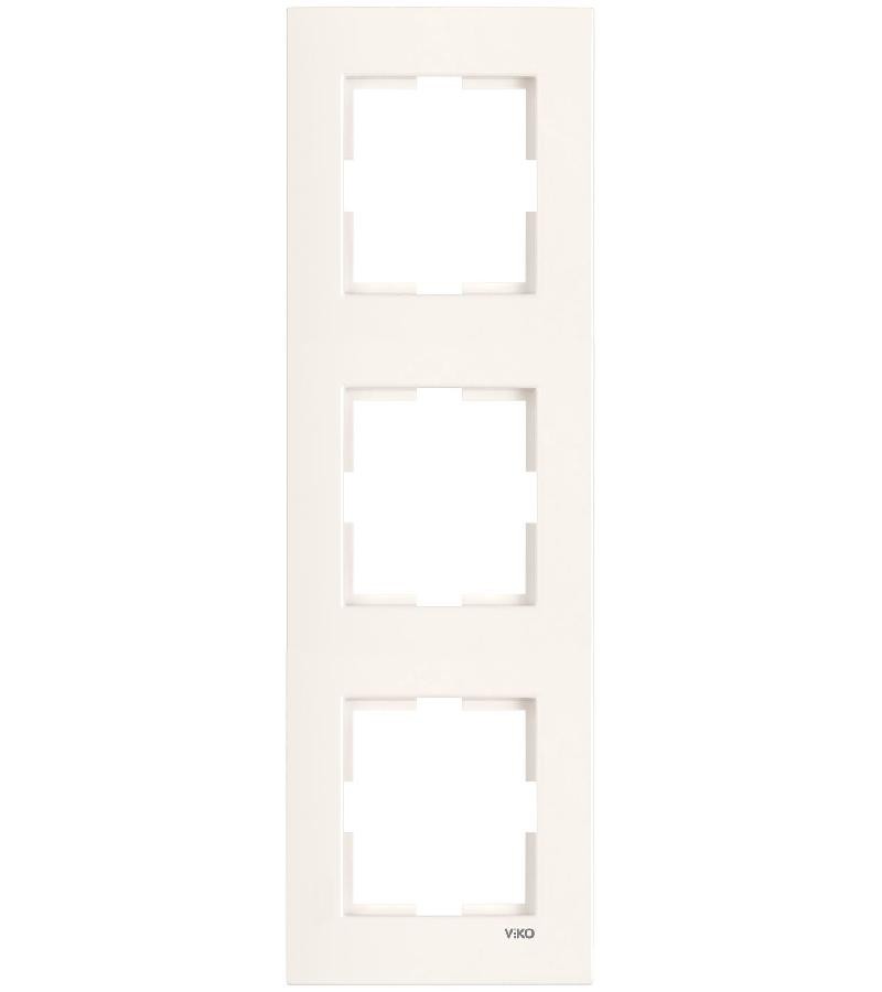 ჩამრთველ-როზეტის კანტი VIKO KARRE 3-ნი  კრემი