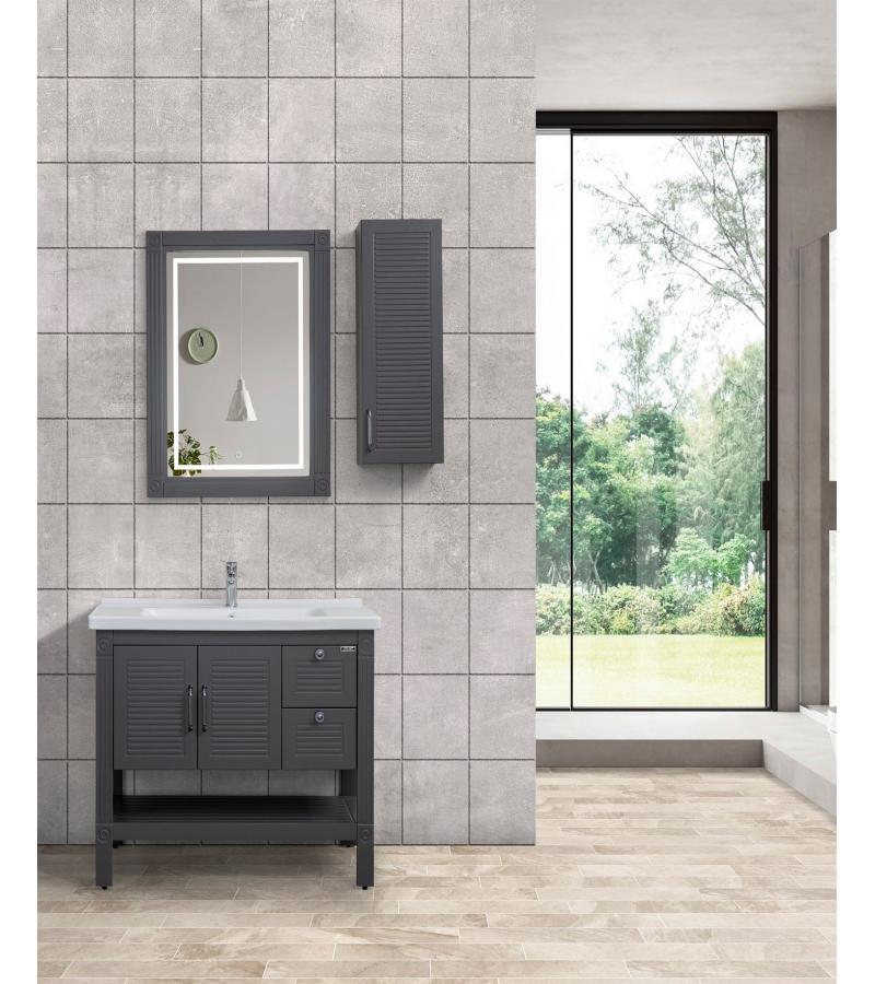 სააბაზანო ავეჯი , ხელსაბანით  100 სმ   OREO   ფერი. SMOKED   #ORE1000.BS