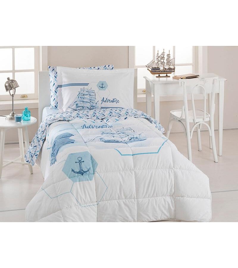 თეთრეულის ნაკრები  ADVENTURE  1-საწ. ფერი MAVI  მწარ. OZDILEK