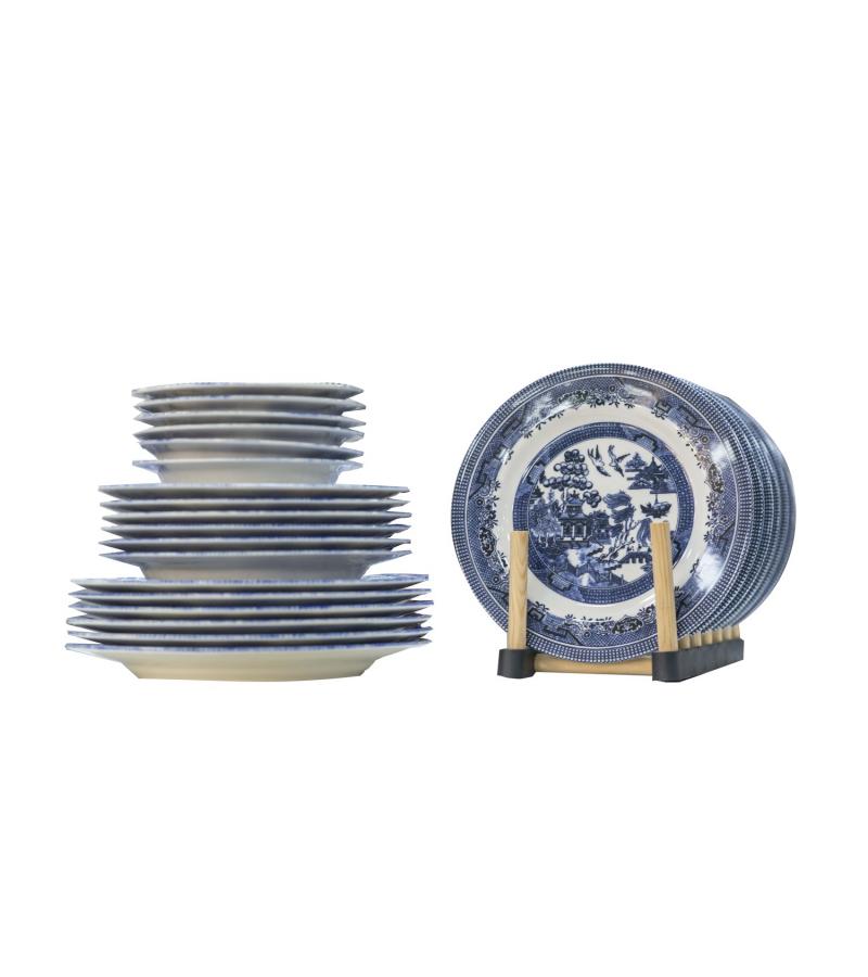 Ceramic plate comp. (24 pcs) 278 / POR-0023 (DARK BLUE) KOSOVA