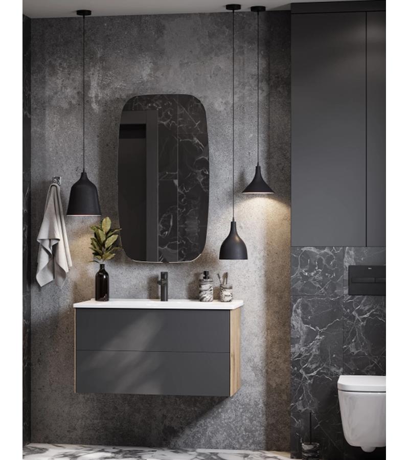 სააბაზანო ავეჯი  COXO-100 კარადა+სარკე COXO-60 +ხელსბ.Элина-100  ფერი: Веллингтон  AQUATON