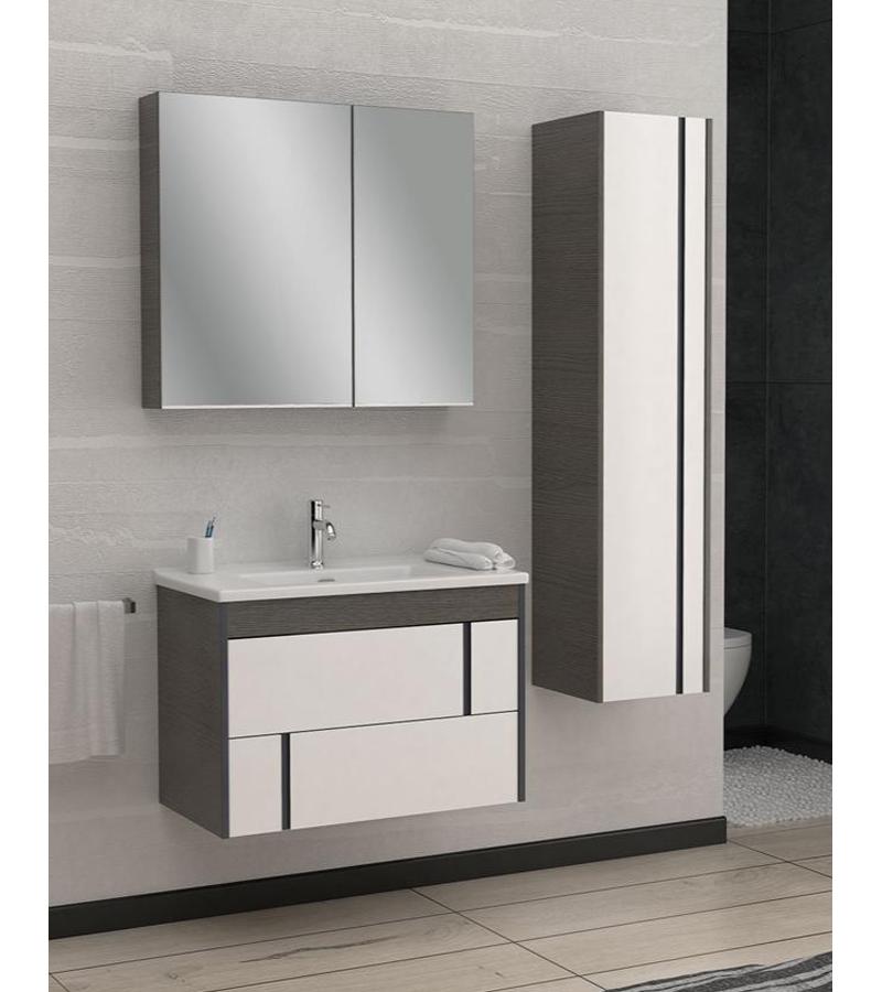 Мебель для ванной комнаты с зеркалом 85 см SAFRAN 85 Antrasit