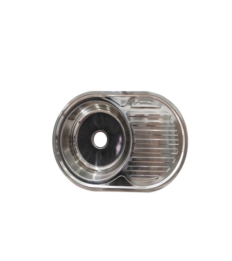 უჟანგავი ლითონის ნიჟარა ჩასასმელი  #7750P ღრმა  790*470მმ  დიდი ხვრელით, სიფონით   HADI