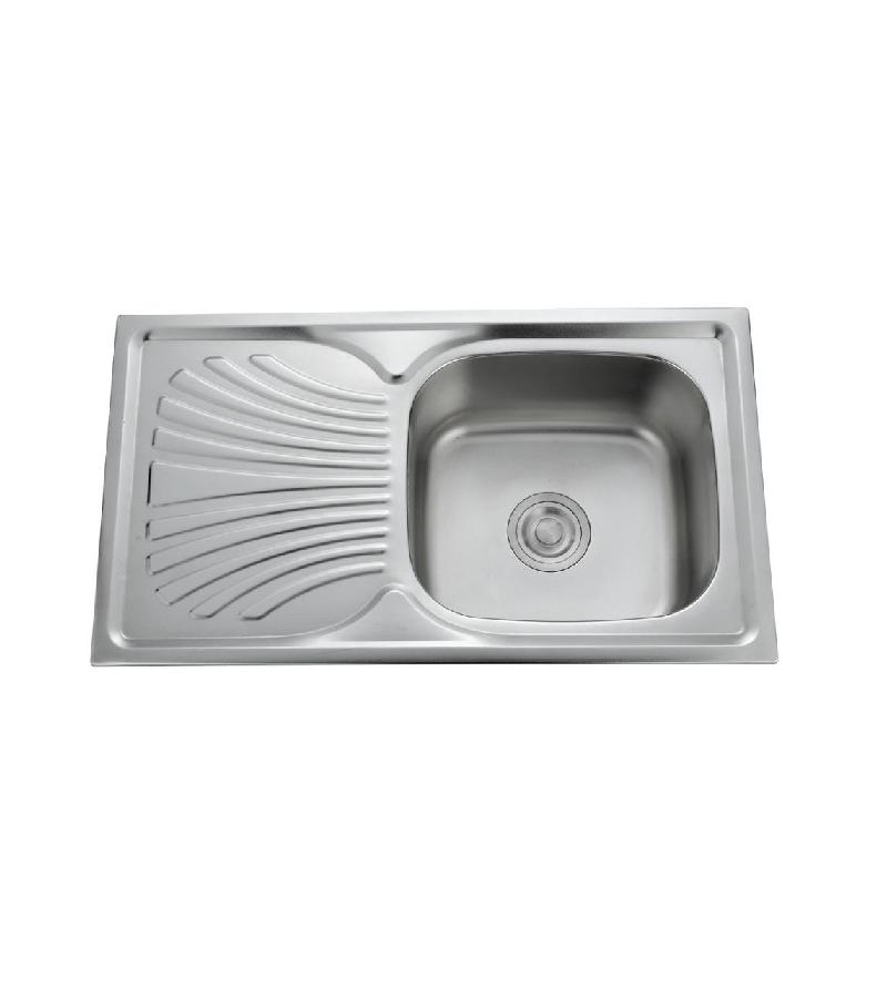 უჟანგავი ლით. ნიჟარა  800*500*170მმ *0.6მმ  სიფონით, მარჯვენა  FLD8050R