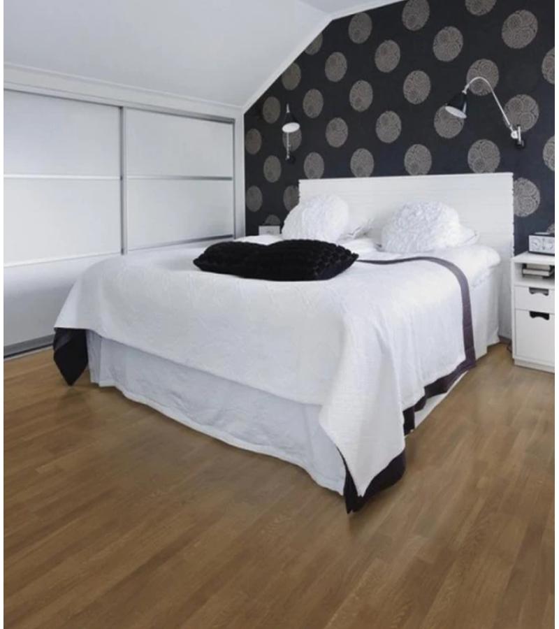 Parquet tile OAK 3S LIGHT ANTIK DUO 3 layers ДУБ 14*188*2266mm dark. KARELIA