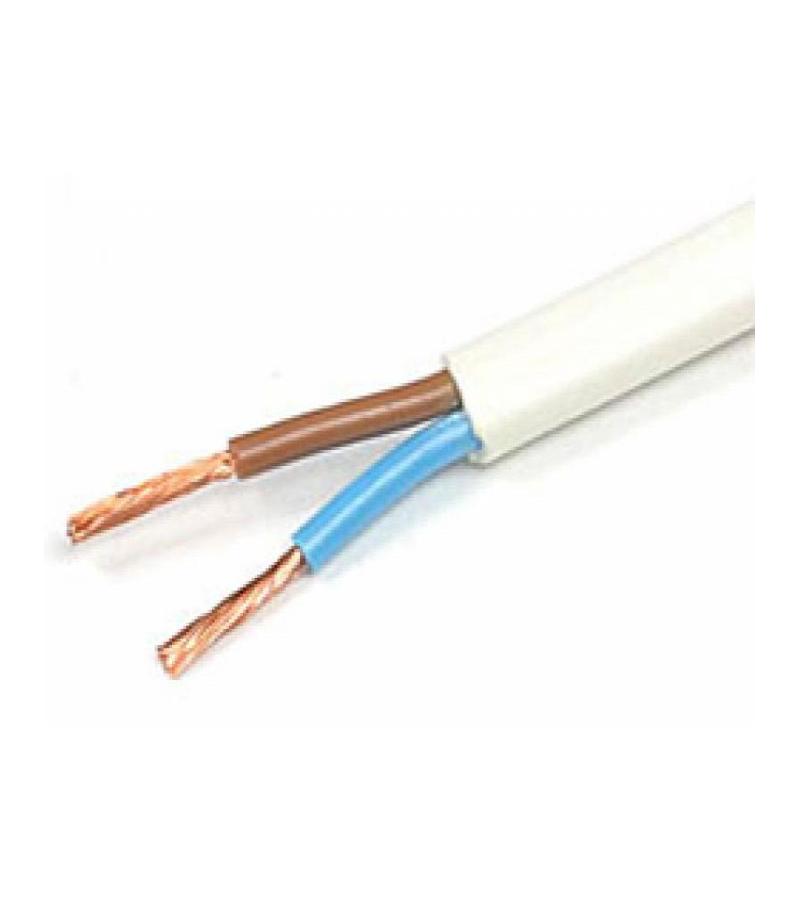 Провод электрический 2х2,5 ШВВП белый Запорожский завод