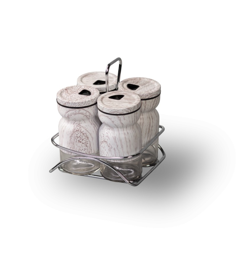 ქილები სამზარეულოს, შემოსადგამით (ნაკრები)  #A1018  CJ-4   ფერი :MM