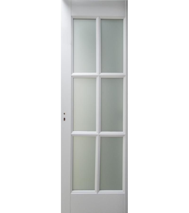 კარი მინით  KMC-041  ზომა  215*80*4 ფერი  Pure White (KC-013)