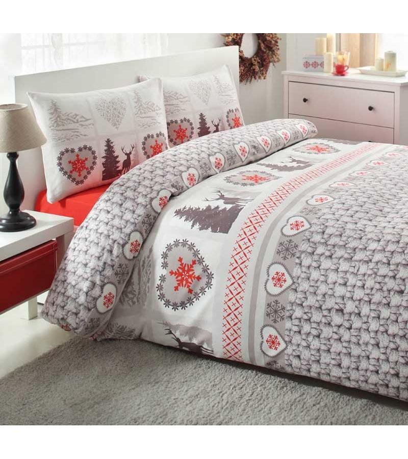 Bed linen set RANFORCE OZEL 2-year. Color KIRMIZI MONTAIN bitter. OZDILEK