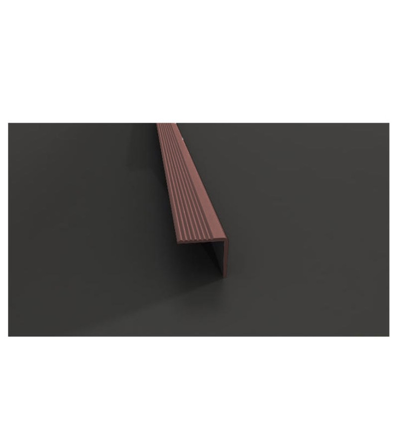 L edge of the stair step aluminum SMT-1175 10X24 2.7m BRONZ dark. SAMET