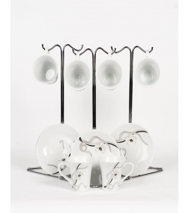 ყავის ფინჯანი თეფშით  (6+6)  JJTC-11