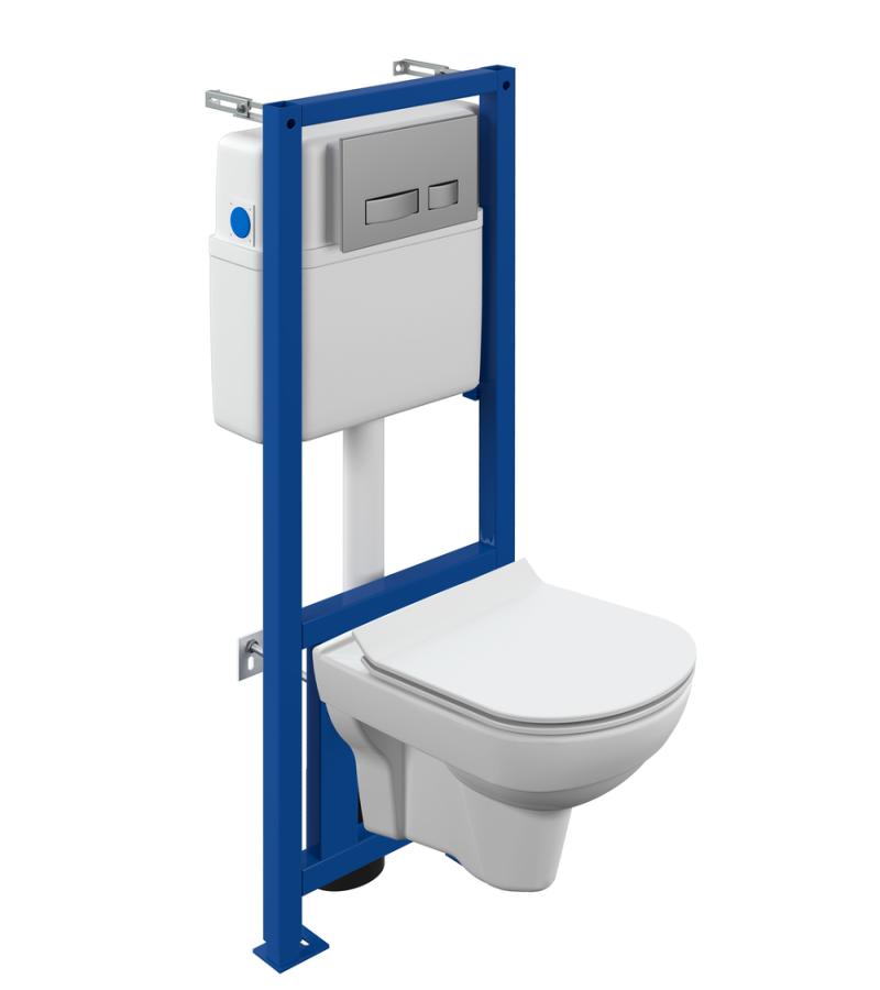 უნიტაზი დასაკიდი ინსტალაციით (თავსახურით მექანიზმით ავზით)CITY CO DPL /LINK PRO/ MOVI მწარ. CERSANIT