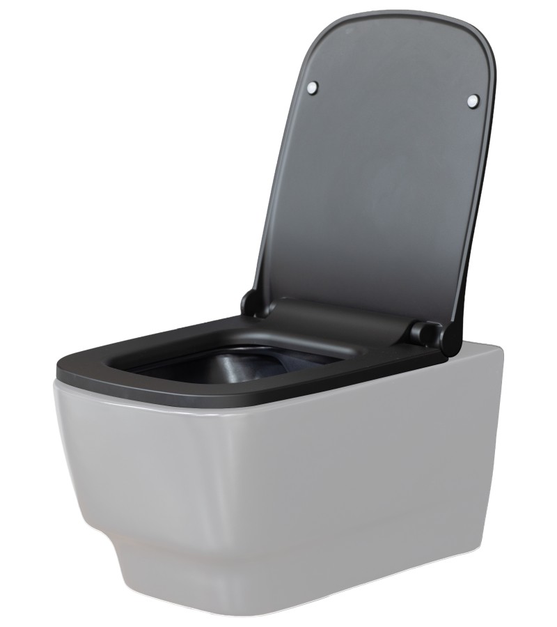 Toilet seat auto GARCIA #100727-110 Color: Matte Black LUCCO