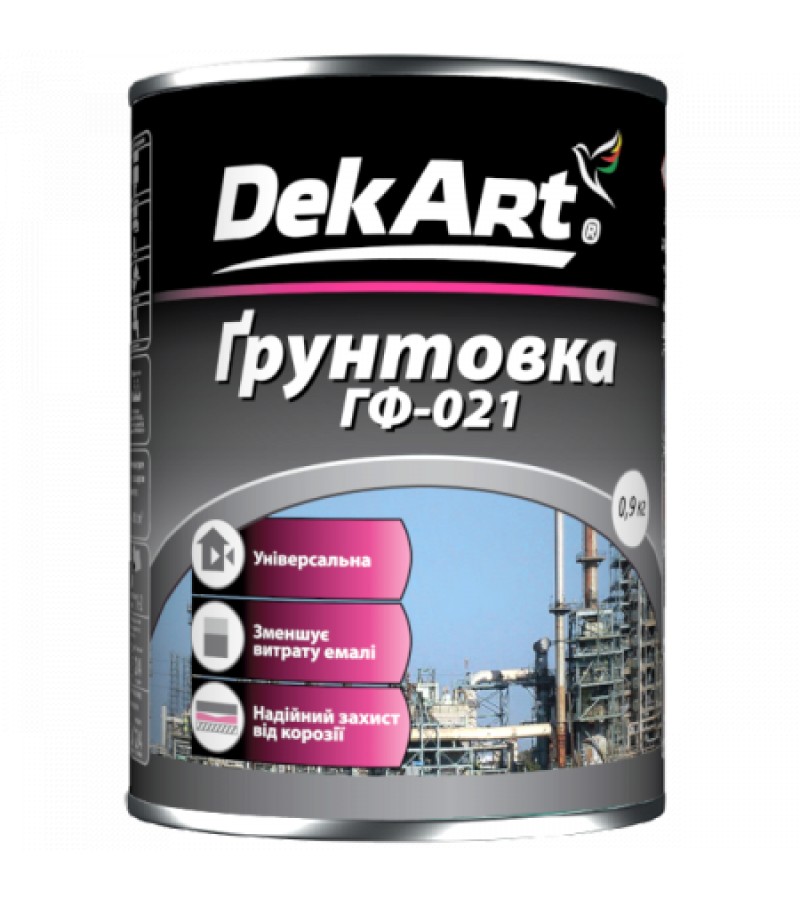 Anticorrosive paint DekArt ГФ-021 серая 2.6 kg.