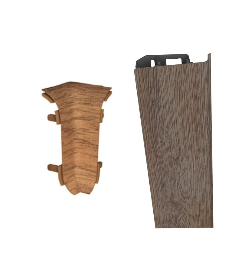 Плинтус внутренний угловой # 7018 Декопласт