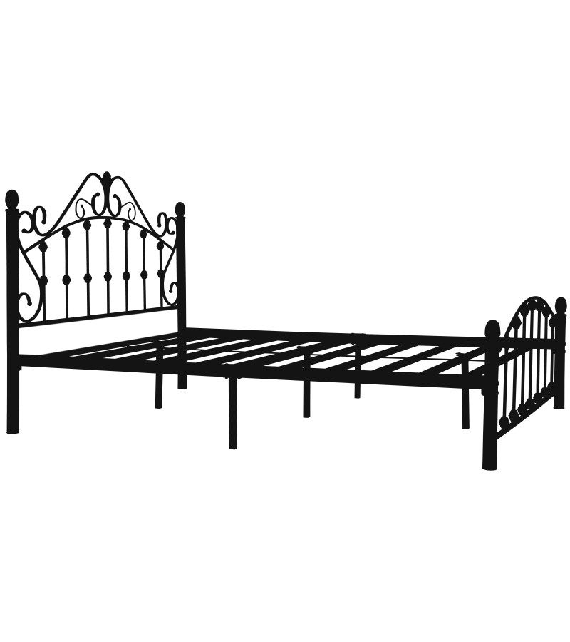 ლითონის საწოლი  120*200  შავი  SB-0427