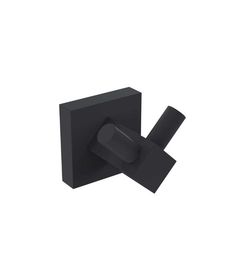 ხელსახოცის საკიდი ორიანი  Q1  A.2721.s  Mat black  მწარ. DUXXA