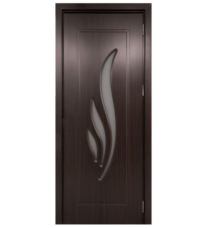 კარი მინით  KM-708 ზომა  205*80*4 ფერი  Walnut (7-5)