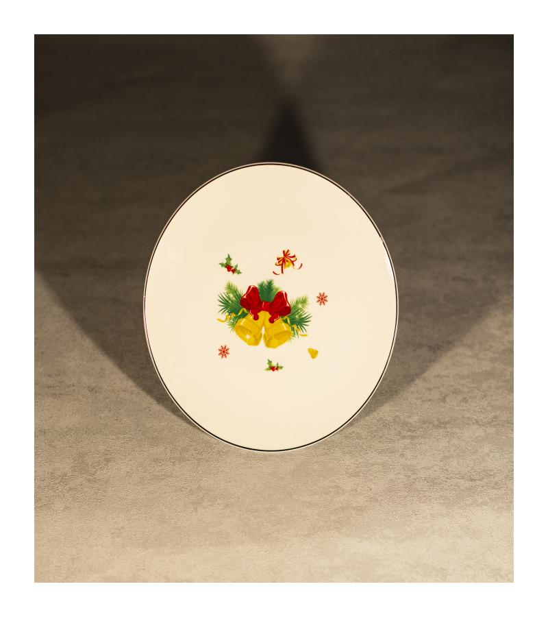 საახალწლო კერამიკული  თეფში  10  WHTC2022-7