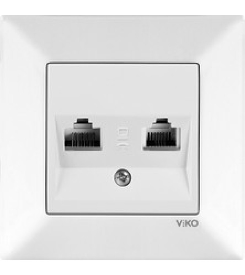 Розетка VIKO MERIDIAN 2 компьютера. ИКИЛИ ДАТА Белый