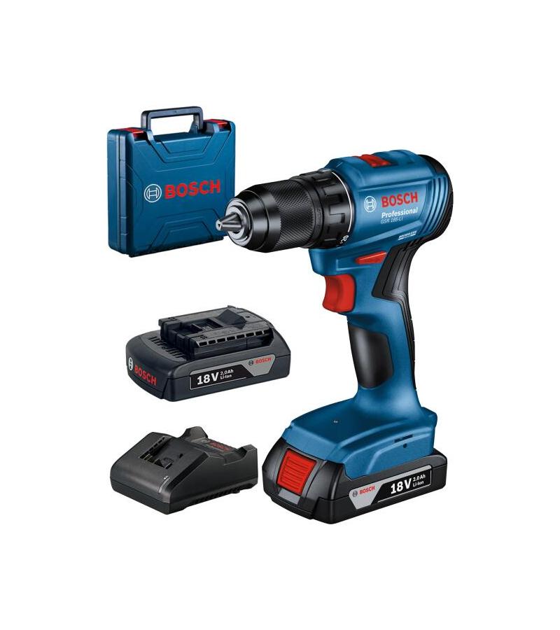 Электродрель аккумуляторная ГСР 185-LI с 2 аккумуляторами #06019К3000 Горькая. БОШ