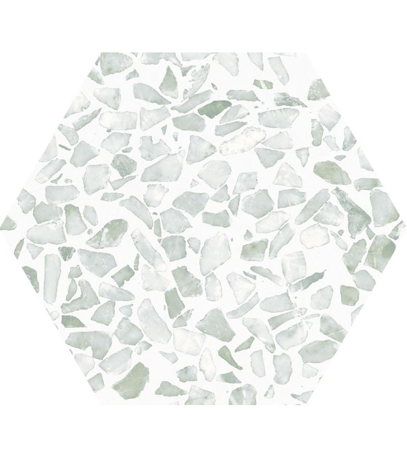 the hearth. Tile RIAZZA HEX GREEN 23.2X26.7 CIFRE S.L.