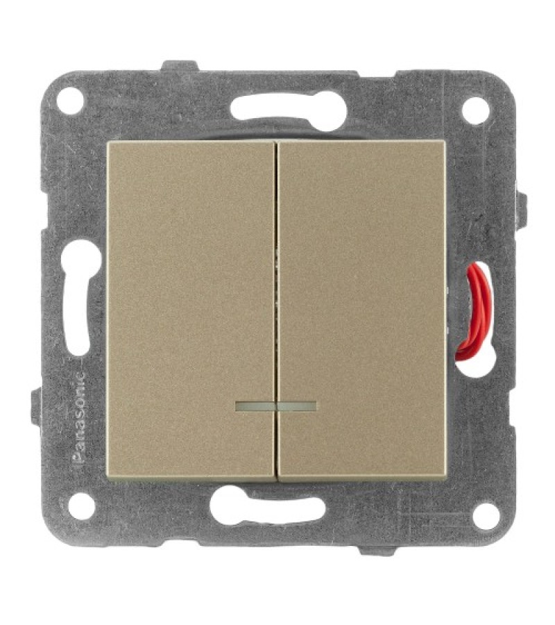 Switch mechanism with 2 lights KARRE PLUS BRONZ WKTT00102BR-EU1 Panasonic