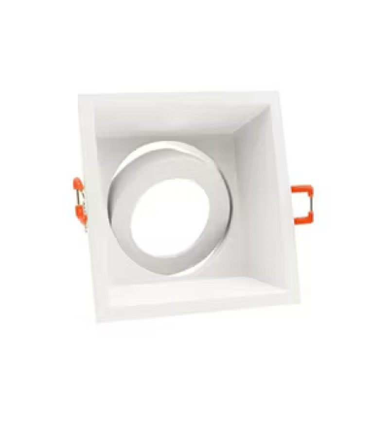 Рамка точечного освещения квадратная БЕЛАЯ/CT-5003 PUMA темная. КАТА